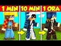OGNI MINUTO MI TRASFORMO IN UNO YOUTUBER SU MINECRAFT ITA!!