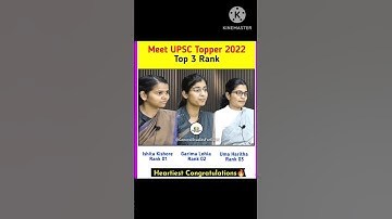Top 3 upsc topper 2022 🥰| #upsc #upsctopper #upsctopper2022 #upscresults #2022 #shorts #viral #ias