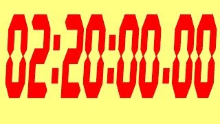 #165 140 minutes Stopwatch with Yellow Background and Red Digits