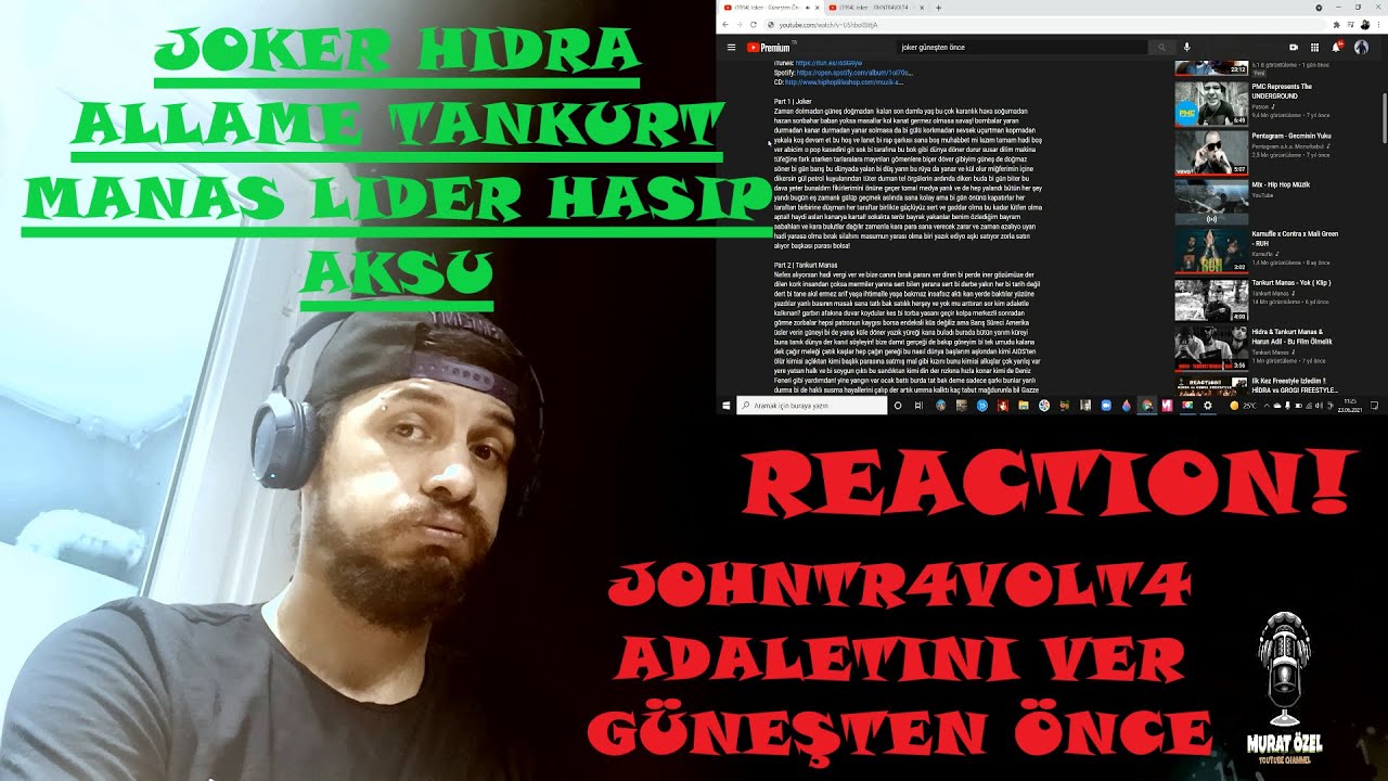 JOKER - J0HNTR4VOLT4 | HIDRA, ALLAME, LIDER HASIP AKSU, TANKURT MANAS - ADALETINI VER- GÜNEŞTEN ÖNCE