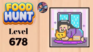 Food hunt pixel puzzle level 678  solution and walkthrough for gameplay 
