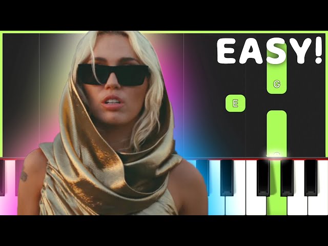Flowers - Miley Cyrus | EASY Piano Tutorial class=