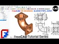 FreeCAD Beginner Course | Module 1 – Lesson 9 | 3D Model 90 degrees Elbow Pipe Flange Step Tutorial thumbnail