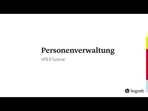 11. Personenverwaltung | HTS Tutorials