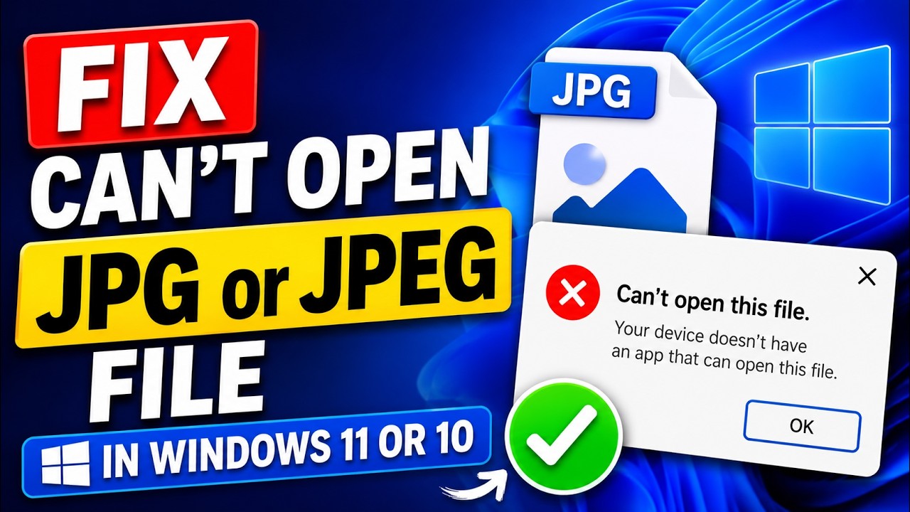 Can't Open JPG / JPEG Files in Windows 11 & 10? Fix It Now! - YouTube