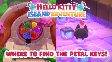 Where to find the PETAL KEYS!🌈Hello Kitty Island Adventure + Temple Ruins, Petal Puzzle, 1.6 Update