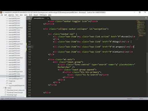 Bootstrap4 09.02 Liste et menu déroulant