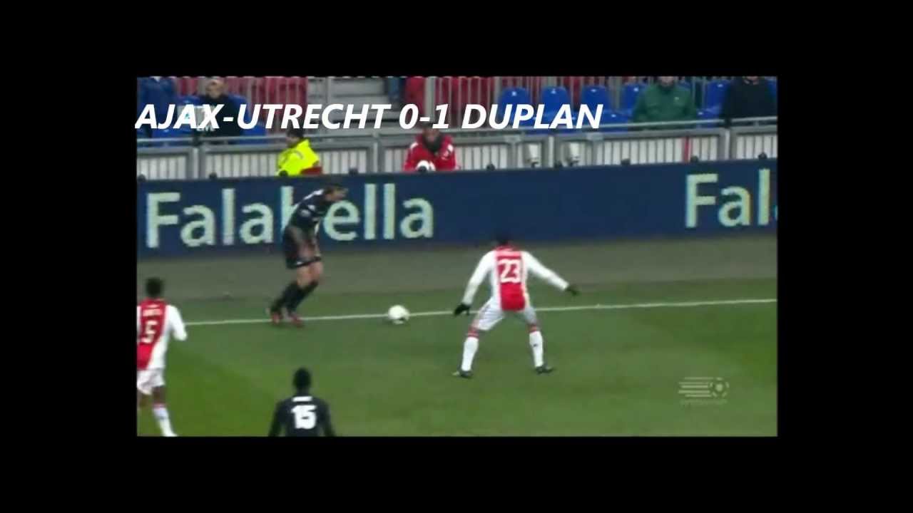 Ajax - Utrecht 05-02-2012: 40'  0-1 Edouard Duplan (rebound)