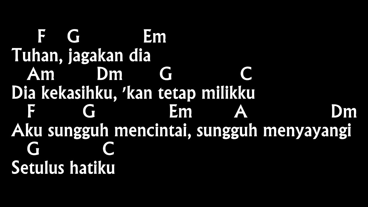 Chord & Lirik Tuhan Jagakan Dia Motif band Kunci Gitar dasar Mudah