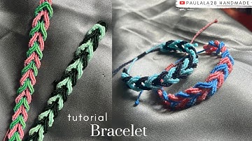 Super easy to make chain bracelet tutorial for beginners• Vòng tay pulsera de hilo ブレスレット 手镯 팔찌 DIY