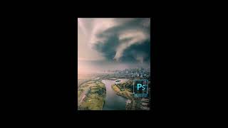 Tornado into City photo manipulation | Photoshop tutorial | Creative Designer screenshot 2