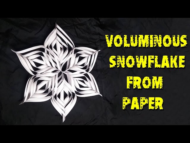 How to make Voluminous Snowflake from paper class=