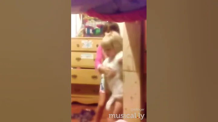 My sister dancing on Justin Bieber