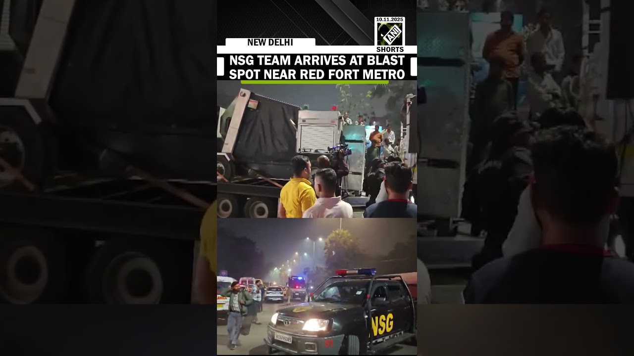 National Security Guard team arrives at blast spot near Red Fort Metro gate