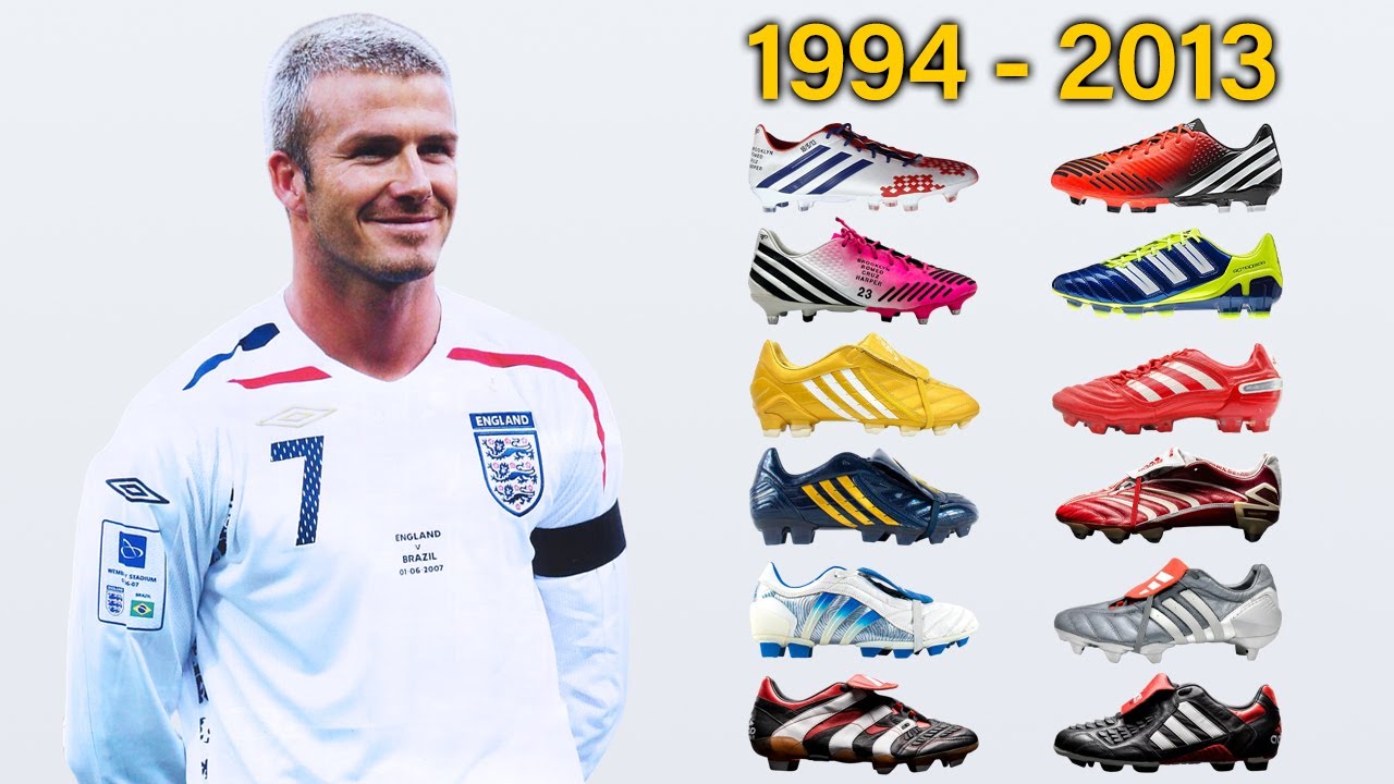 DAVID BECKHAM - NEW SOCCER CLEATS AND ALL FOOTBALL BOOTS 1994-2013