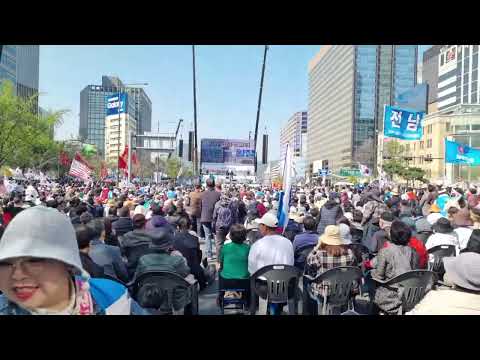 올인방송&amp;#39;s <strong>광화문</strong> 일대 부활절 <strong>집회</strong>(2023/04/09)(후원: 농협 333053-51-072090 조영환)