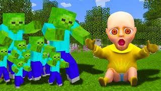 Mikey And JJ VS SAVING BABY IN Yellow In MINECRFT?! The Baby In Yellow VS Minecraft