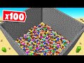 We TRAPPED 100 PLAYERS In A BEDROCK BOX! (Minecraft)