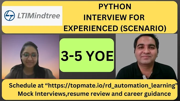 Python Interview Questions and Answers  - Python Interview Questions| 3+ YOE thumbnail