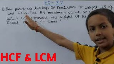HCF & LCM : NCERT Class 6th Maths, Chapter 3 Playing with numbers, Ex. 3.7, Question 1 and 2.