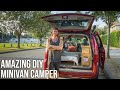 Man lives fulltime in a minivan  ingenious diy build has everything he needs