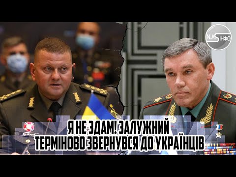 Я не здам! ЗАЛУЖНИЙ терміново звернувся до українців. Відповідь Герасимову. Росіяни в істериці.