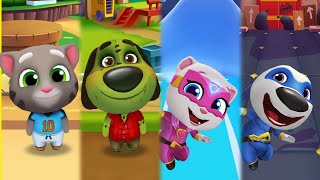 Talking Tom Gold Run Vs Hero Dash: Football Tom Vs Zombie Ben Vs Super Angela Vs Hank Gameplay  screenshot 2