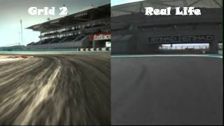 Grid 2 (PC) vs Real Life - Yas Marina - Comparison