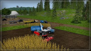 Farming Simulator 17 (CoursePlay) Заготовка силоса. (Нон стоп).