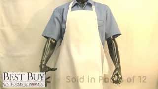 Economy White Bib Apron - Sold In Dozens - Only 1.75 Each