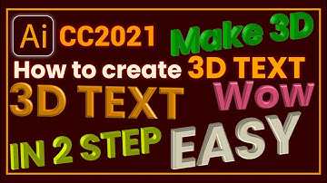 Make 3D text in  illustrator cc 2021 |Urdu|Hindi| #3d #effect #extrude #bevel
