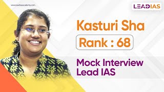 Kasturi Sha | Rank – 68 | Mock Interview | Lead IAS