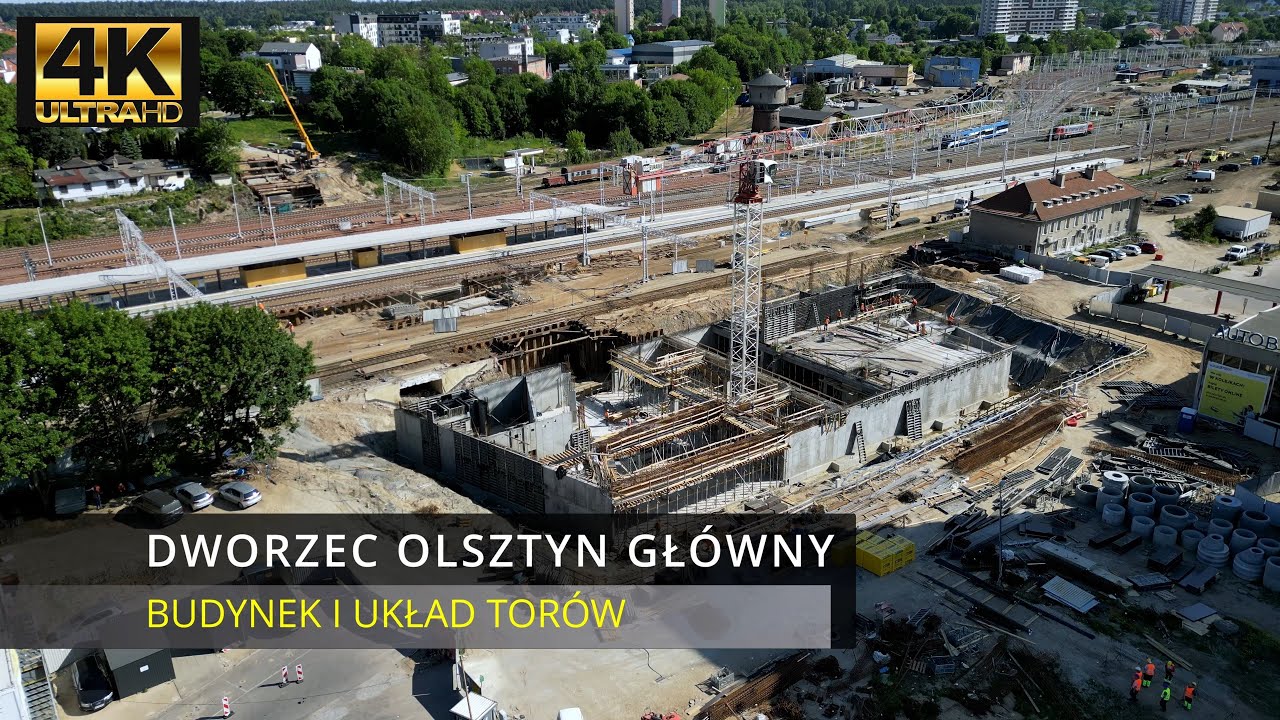 Dworzec Olsztyn Główny + tory 12.06.2023 | Olsztyn Main Station + Tracks | DJI Mini 3 Pro 4K