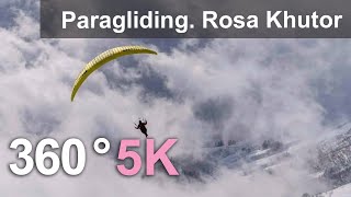 Freestyle Paragliding. Rosa Khutor, Russia. Aerial 360 video in 5K