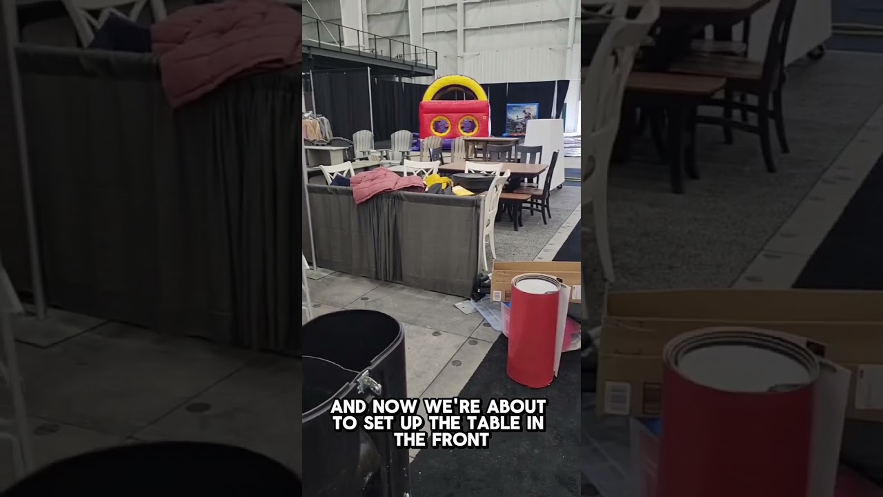 За кулисами: установка нашего стенда на весенней выставке товаров для дома в Вестфилде.