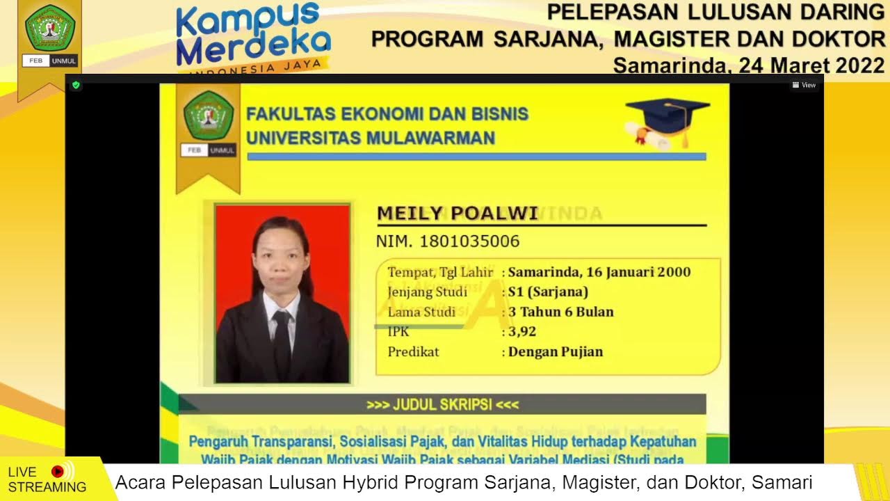 YUDISIUM GELOMBANG 1 TAHUN 2022