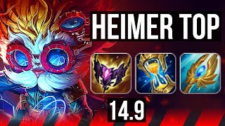 HEIMERDINGER vs TRUNDLE (TOP) | Rank 3 Heimer, 12 solo kills, 18/2/3 | TR Grandmaster | 14.9