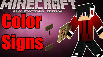 Minecraft PS3 - COLORED SIGNS - Tutorial ( Custom Sign Colors on Minecraft PS3 )
