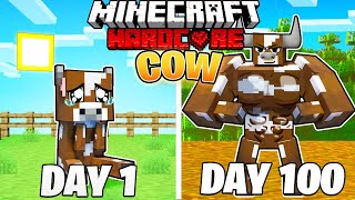 I Survived 100 DAYS as a COW in HARDCORE Minecraft! screenshot 2