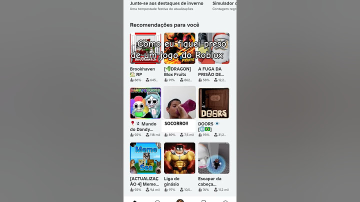 Como eu fiquei preso de um jogo do Roblox