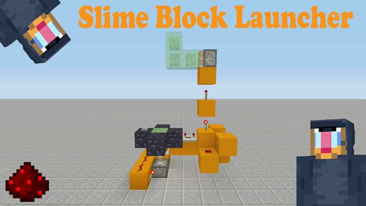 minecraft angled slime block launcher