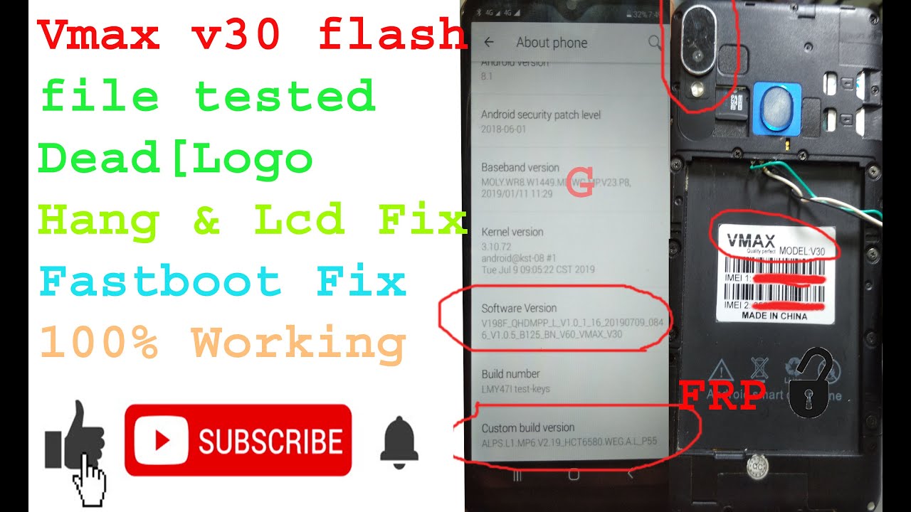 Vmax V30 Flash File LCD Hang Logo Fix Firmware 4th Version