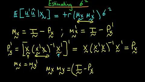 A Graduate Course in Econometrics Lecture 30 | Estimating the Error Variance in Matrix Form - Part 5
