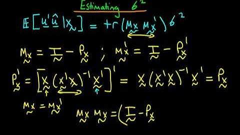 A Graduate Course in Econometrics Lecture 30 | Estimating the Error Variance in Matrix Form - Part 5