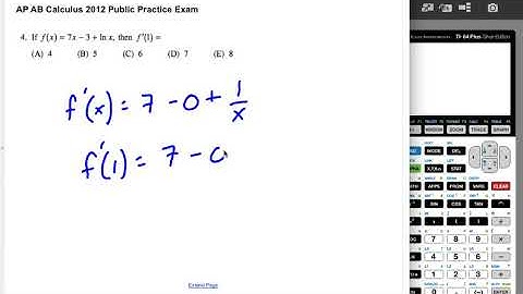AP AB Calculus 2012 Multiple-Choice 4