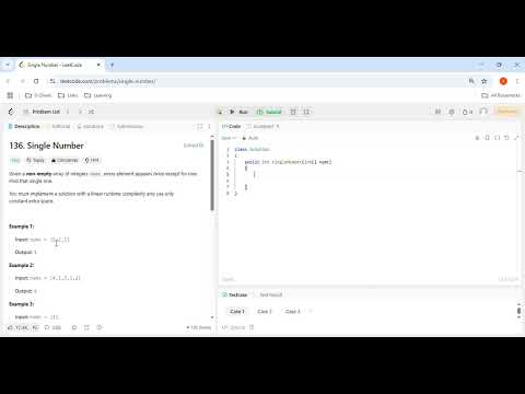 136. Single Number | Java | Leetcode | Bit Manipulation | Fundamentals