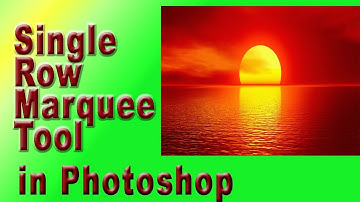 Single row marquee tool in photoshop