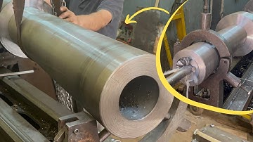 Boring process| 350kg Gear Cutting for sugar factory  | manual lathe machine