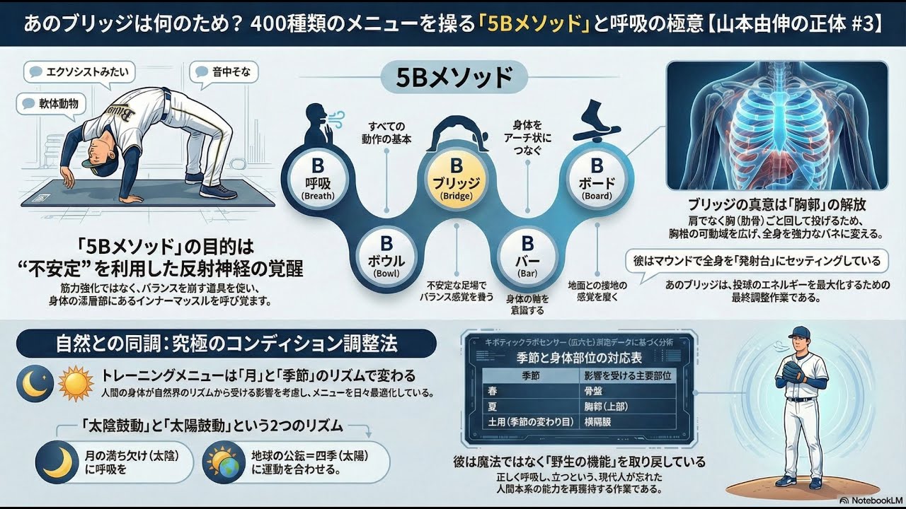 あのブリッジは何のため？ 400種類のメニューを操る「5Bメソッド」と呼吸の極意【山本由伸の正体 #3】