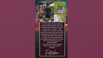 Teen Returns Lost WWII Flag